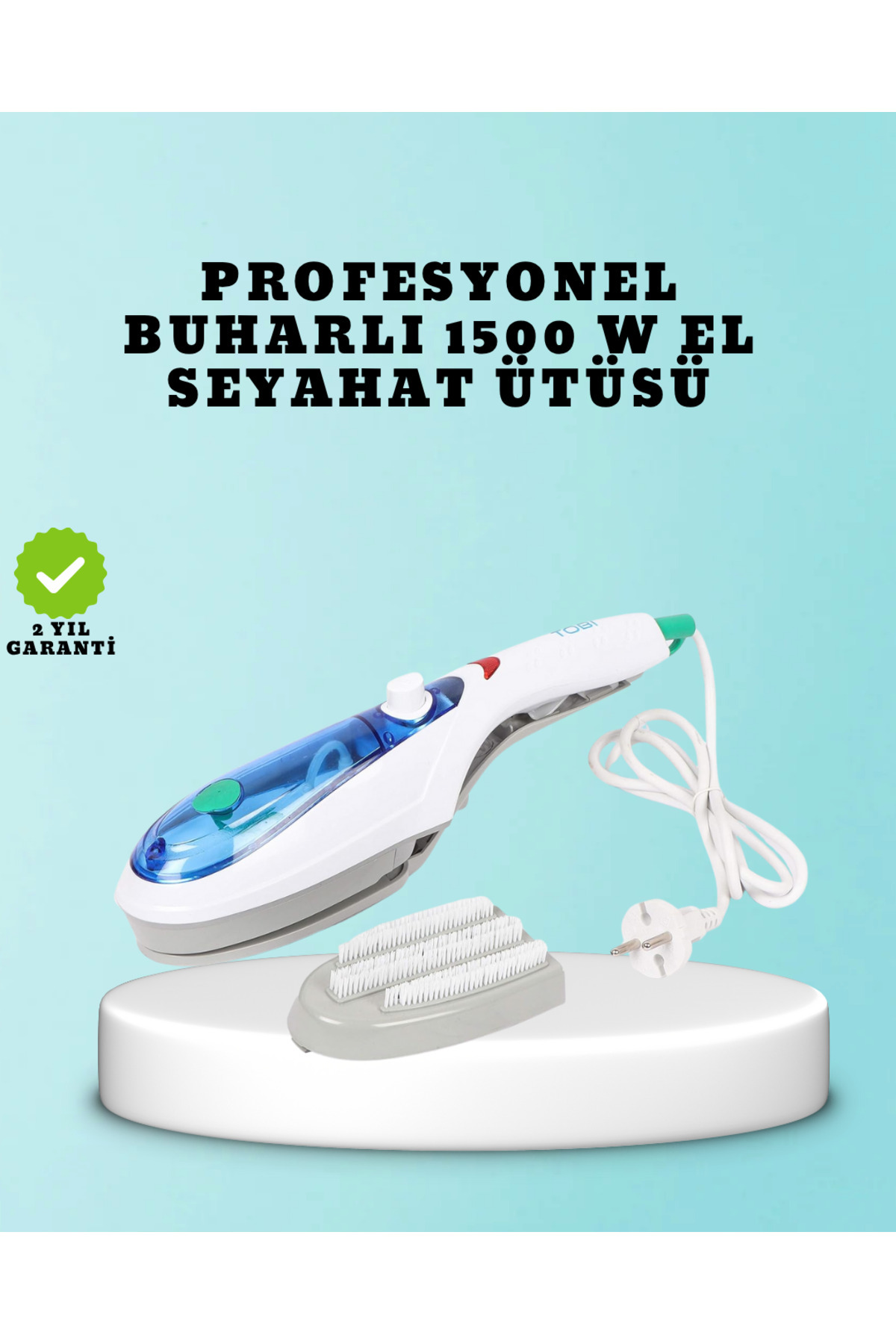 ZERO LAND MTXDPN Kompakt Seyahat Ütüsü 1500W | Koku Giderici (195011) Buhar Fonksiyonlu