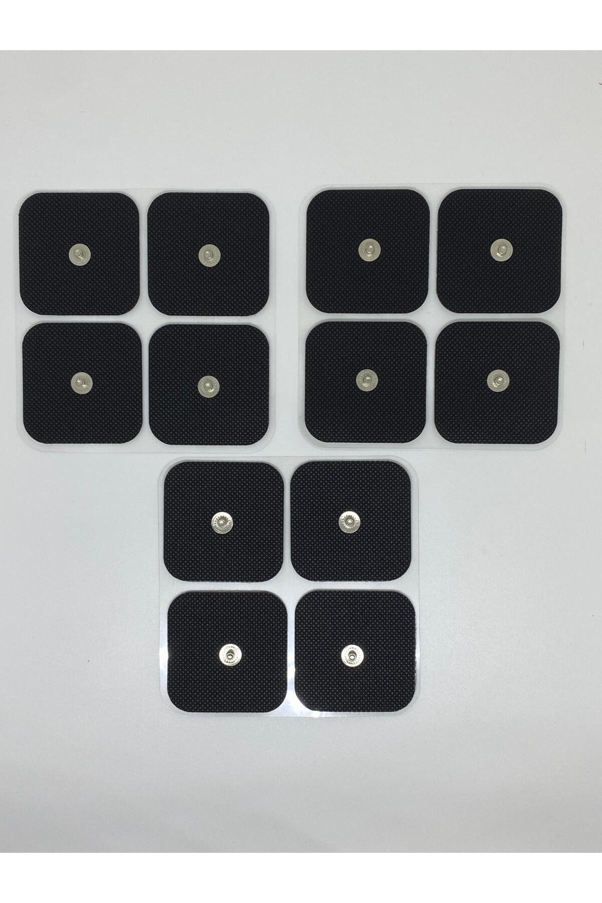 Tıpteknik market 3 Paket, 12 Adet Compx Uyumlu Çıtçıtlı Tens Elektrod Pedi 5X5 cm Tens Cihazı Pedi