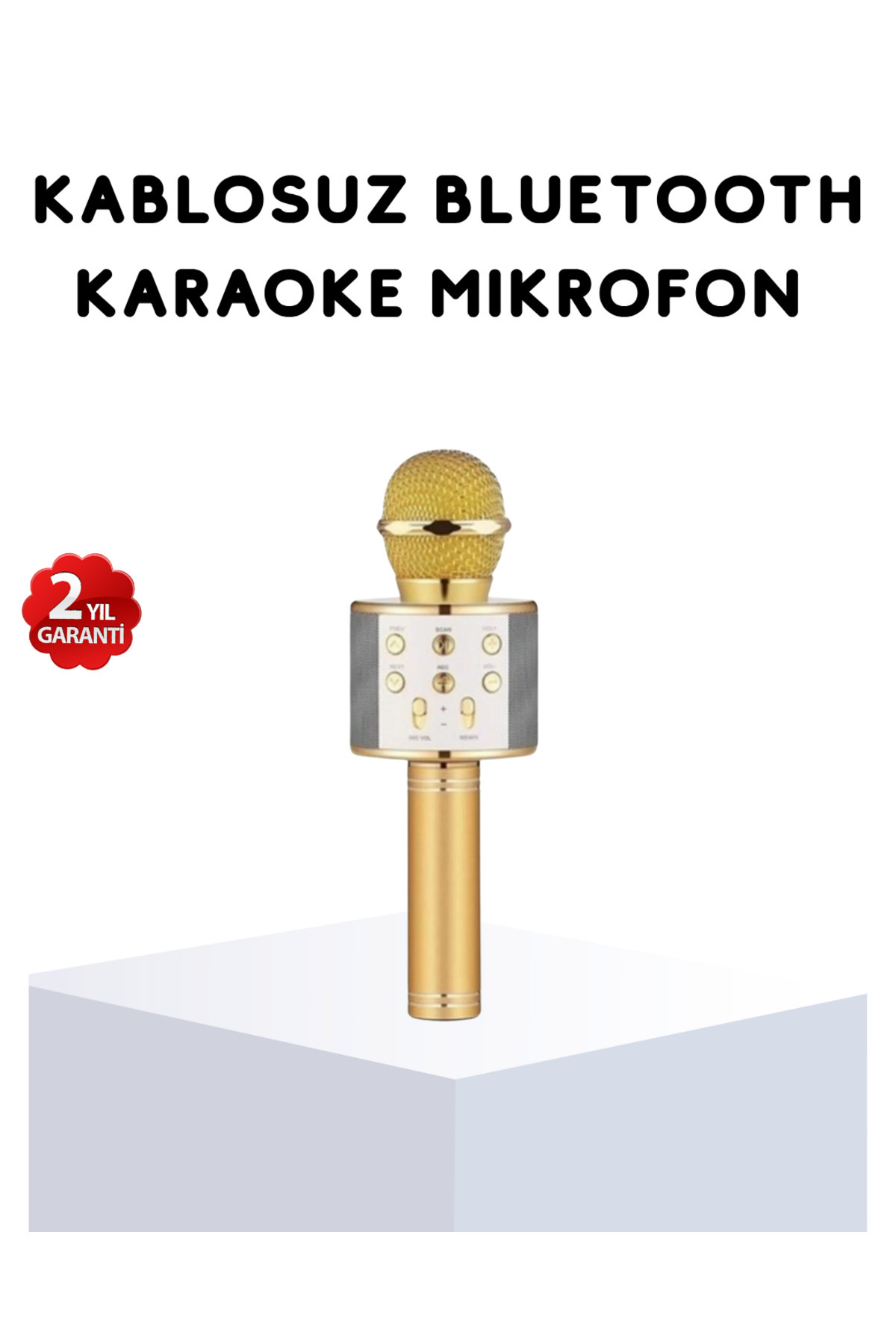 Akdoğan AVM Karaoke Mikrofonu Bluetooth USB AUX Girişli Yankı Efektli