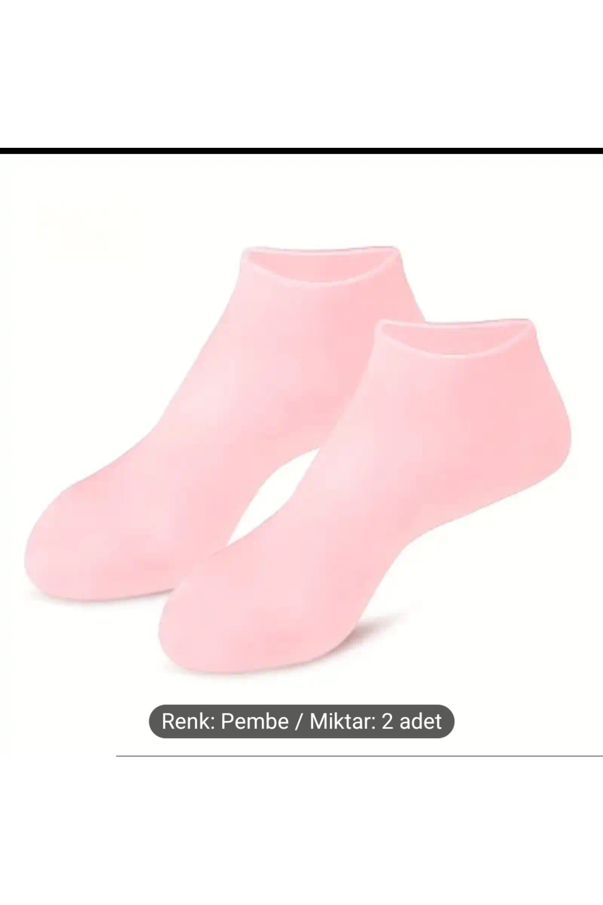ORGANICYOU HONGYAO 2 adet Silikon Nemlendirici Çorap, Kuru, Çatlamış Topuklar ve Sert Açık Pembe
