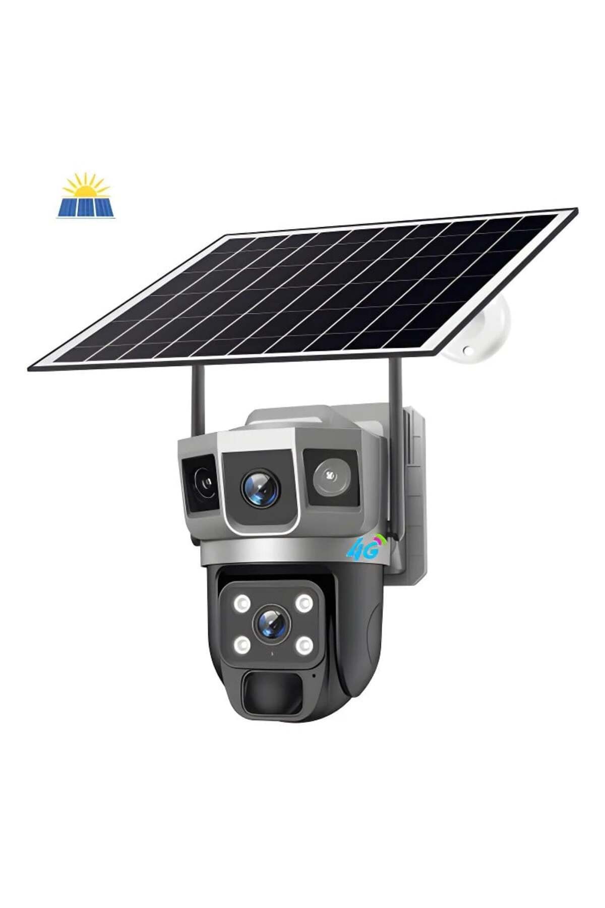 eurocam 2 MP 4G Çift Lens PTZ Solar Kamera 12400 mAh Batarya - ONVIF