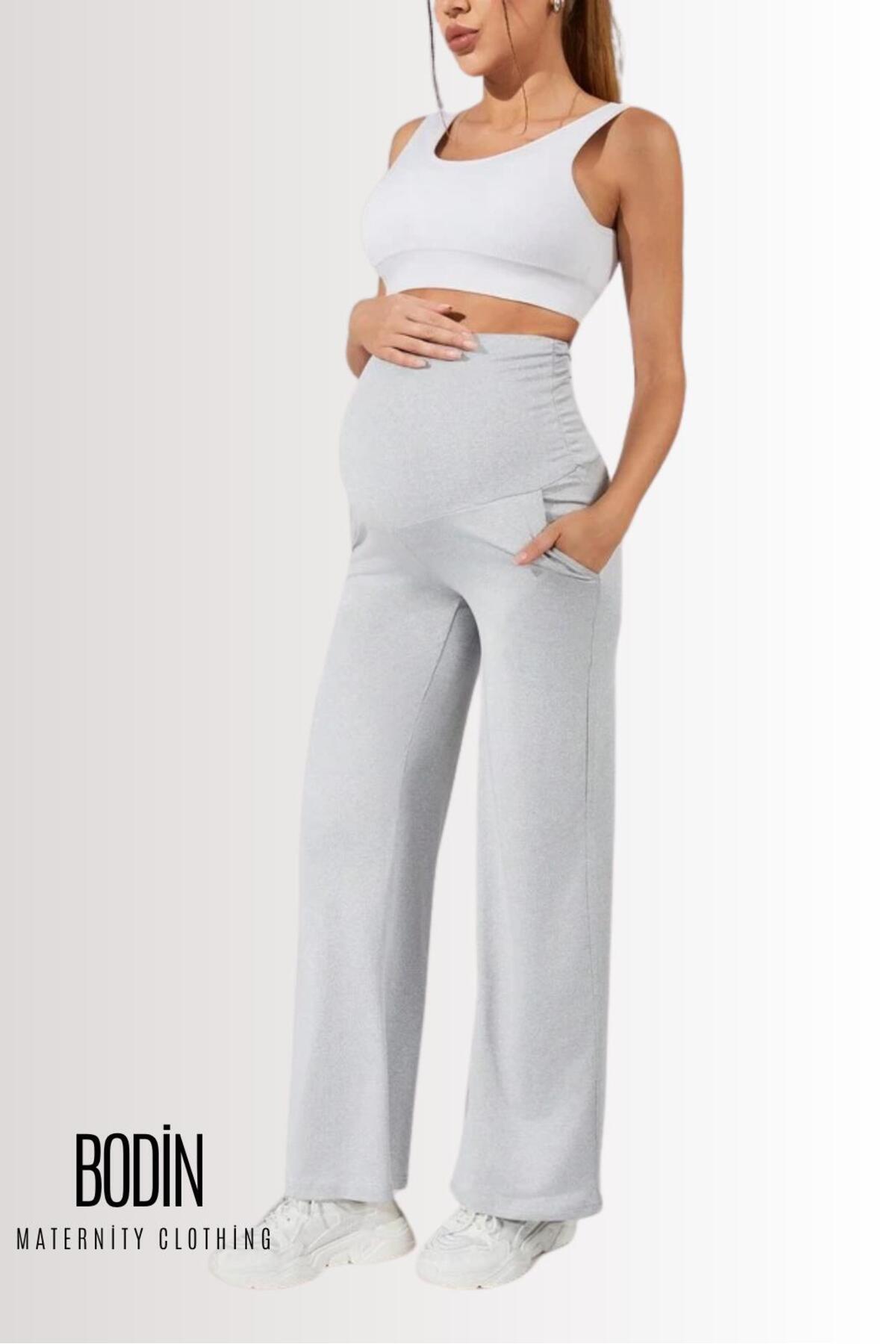 bodin Ayarlanabilir Bel Pamuklu Kumaş Hamile ve Lohusa Eşofman Altı fotoğrafı 6 (önizleme)