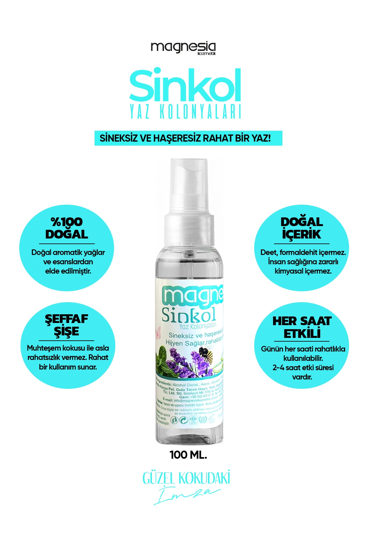 Magnesia Kozmetik Pure Touches Magnesia SİNKOL Doğal Sinek ve Kene