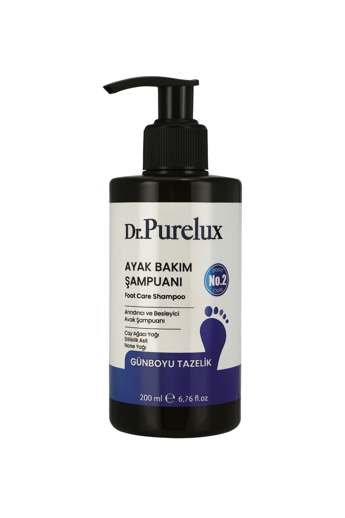 Dr.Purelux Ayak Tırnak Bakım, -Koku- Karşıtı Ayak Bakım Şampuanı 200ml