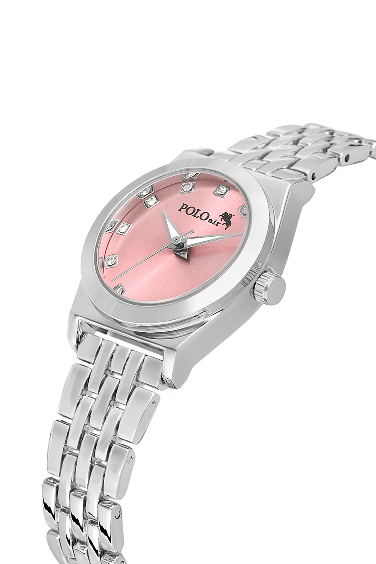 polo air  Zarif Kadın Kol Saati Gümüş Pembe Renk PL-1567B3x