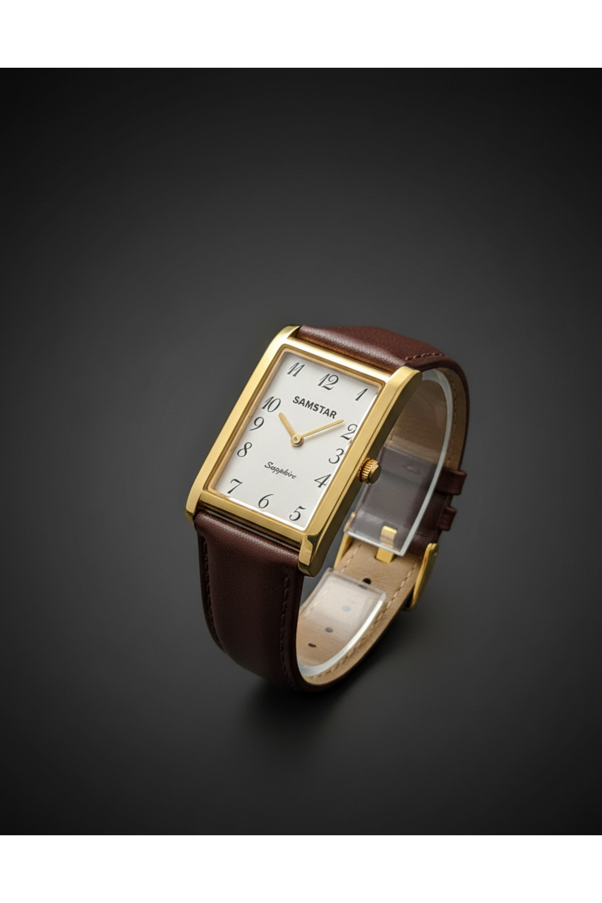 Samstar retro unisex deri kordon kol saati görsel 2