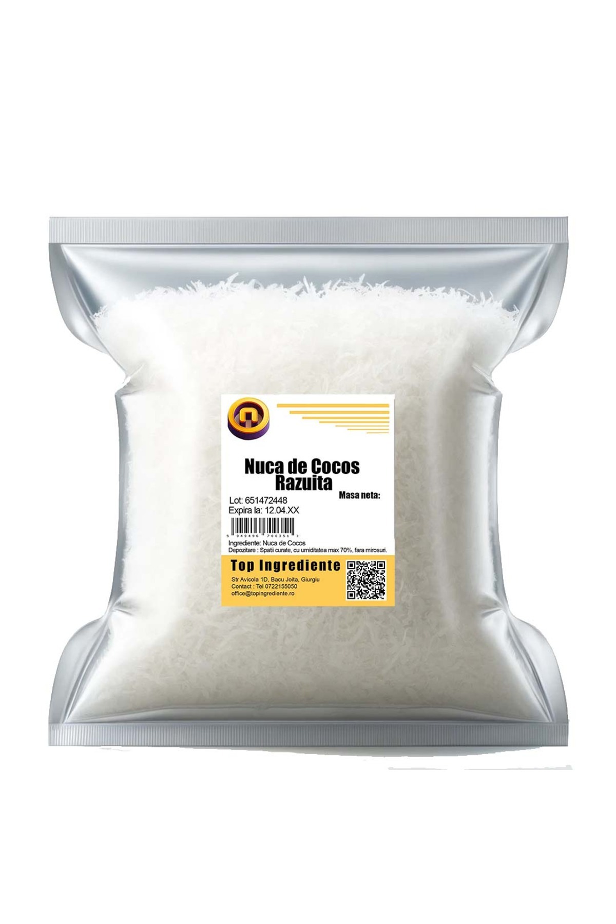 Top Ingrediente Nucă De Cocos Razuita, Cocos Razuit Extra - 500g