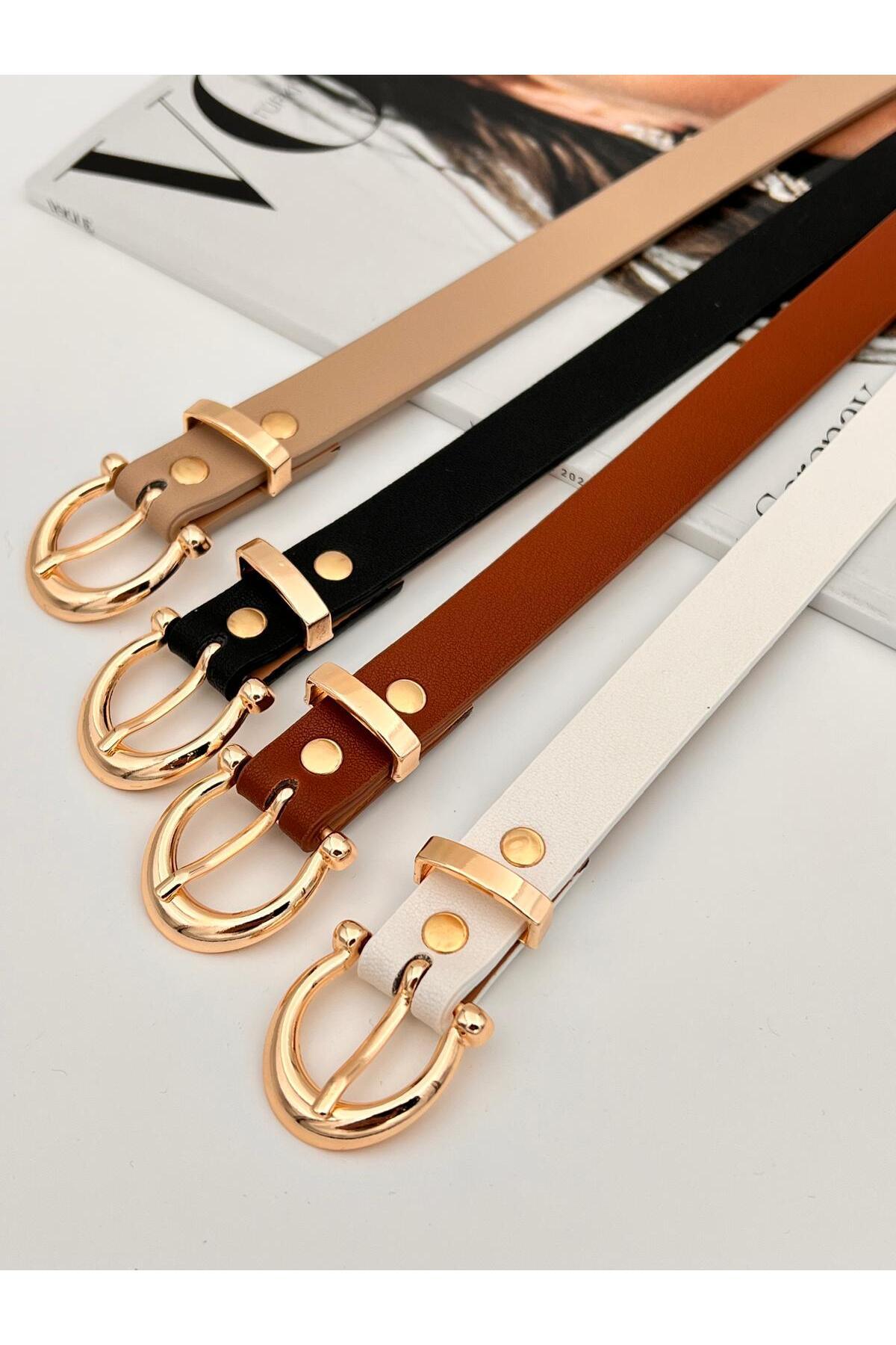 Mynoa  4'lü set/Gold Tokalı Kadın Kemeri,Ceket Kemeri,Pantalon Kemeri,Gömlek Kemeri. - Görsel 8