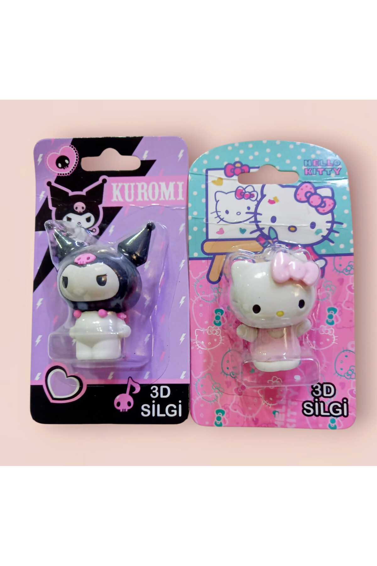 izmir yazici servis Kuromi Hello Kitty Silgi Seti 2 Li Set 3D
