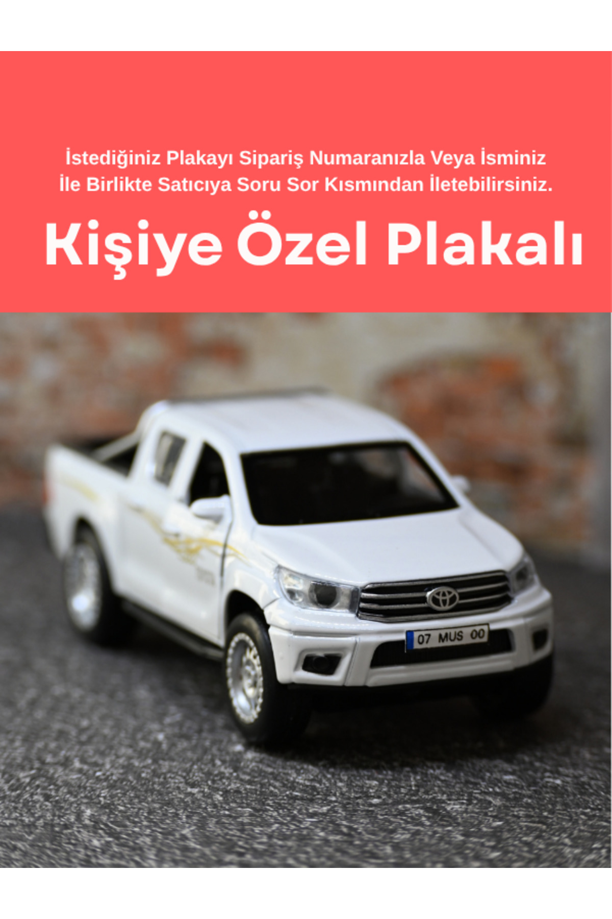 bebeym Toyota Hilux Metal Oyuncak Araba - Işıklı ve Sesli Özel