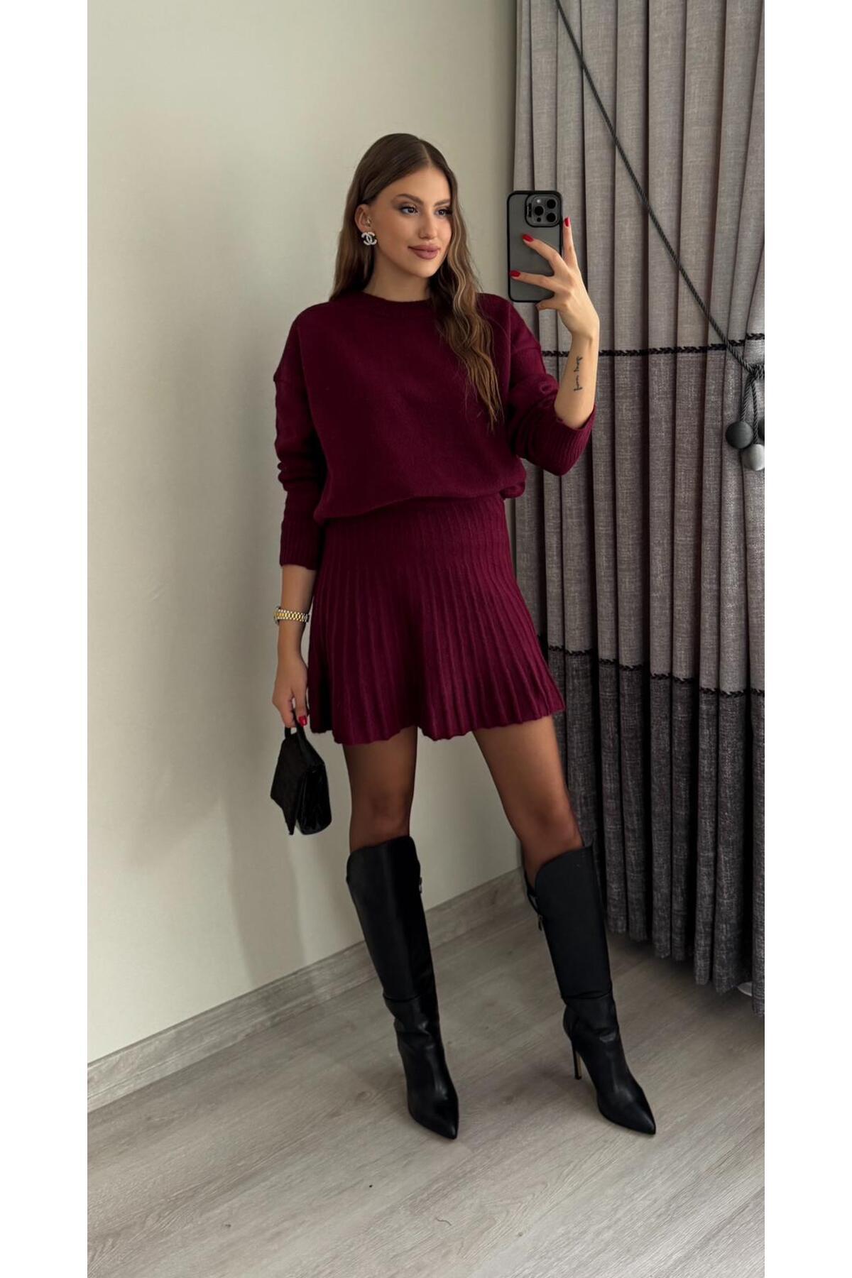 Miasista Piliseli Etek Kazak Triko Takım