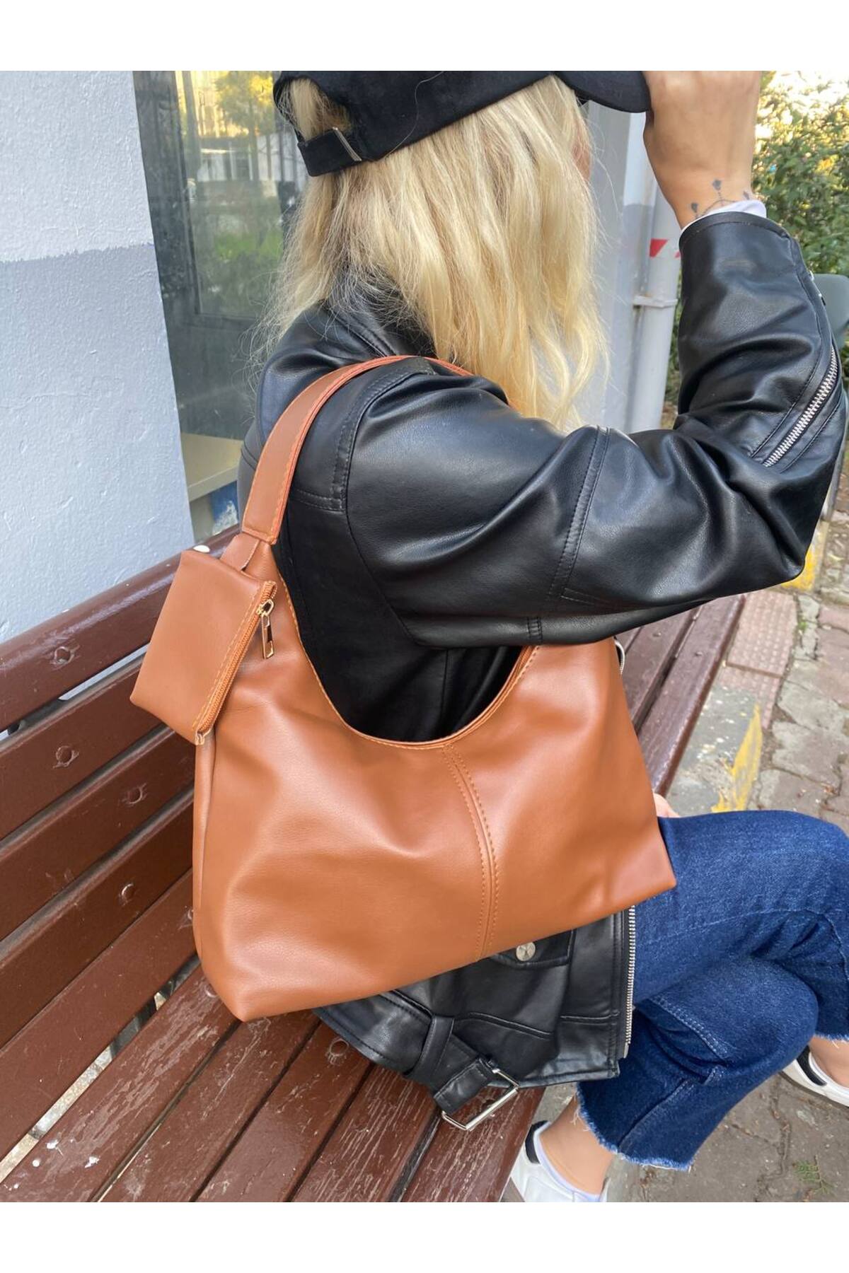 Taba MONACO Yumuşak Deri Cüzdanlı El Ve Omuz Kadın Çantası görünüm 2