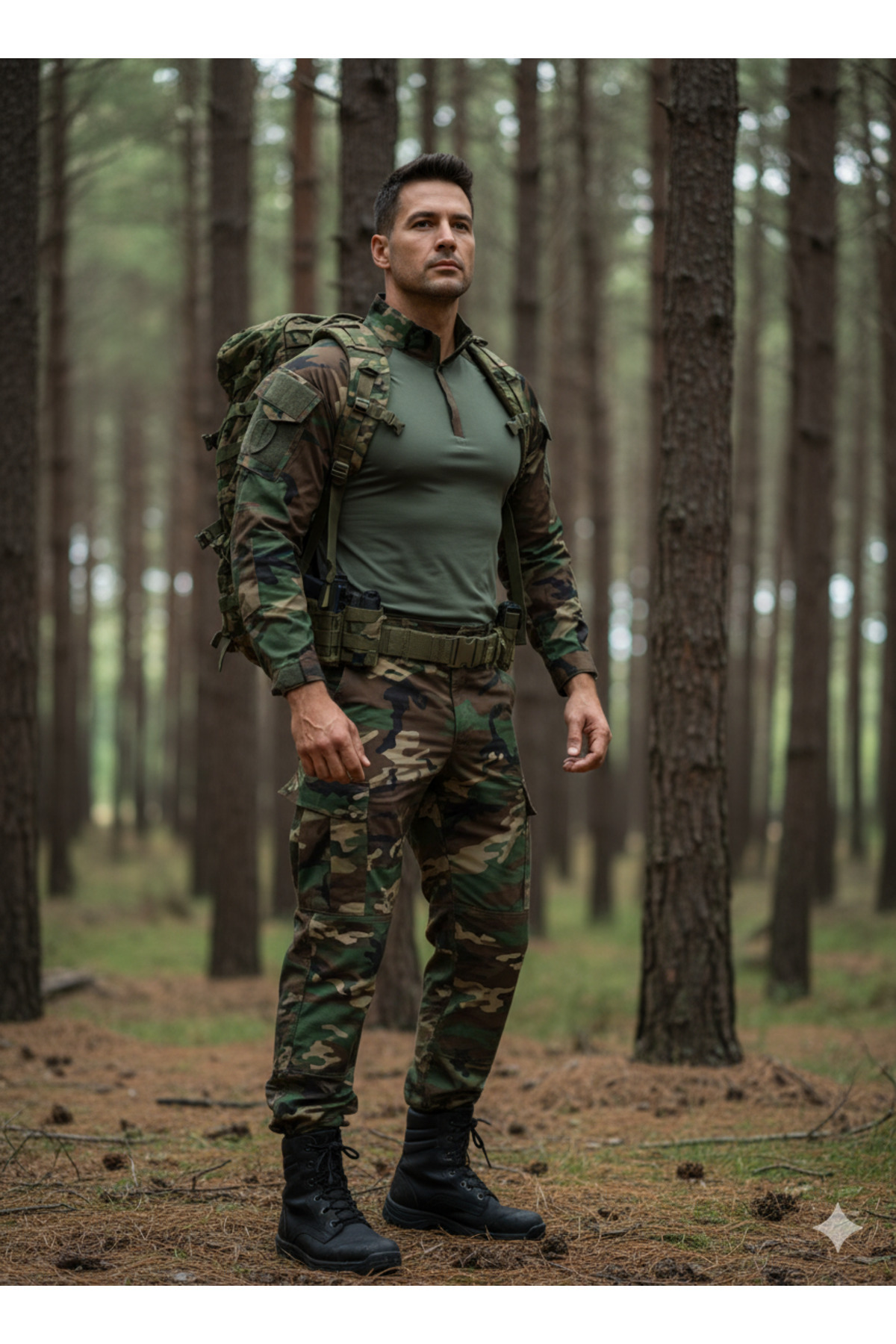 Flaş Askeri Malzeme WOODLAND COMBAT OPERASYON T-SHİRT