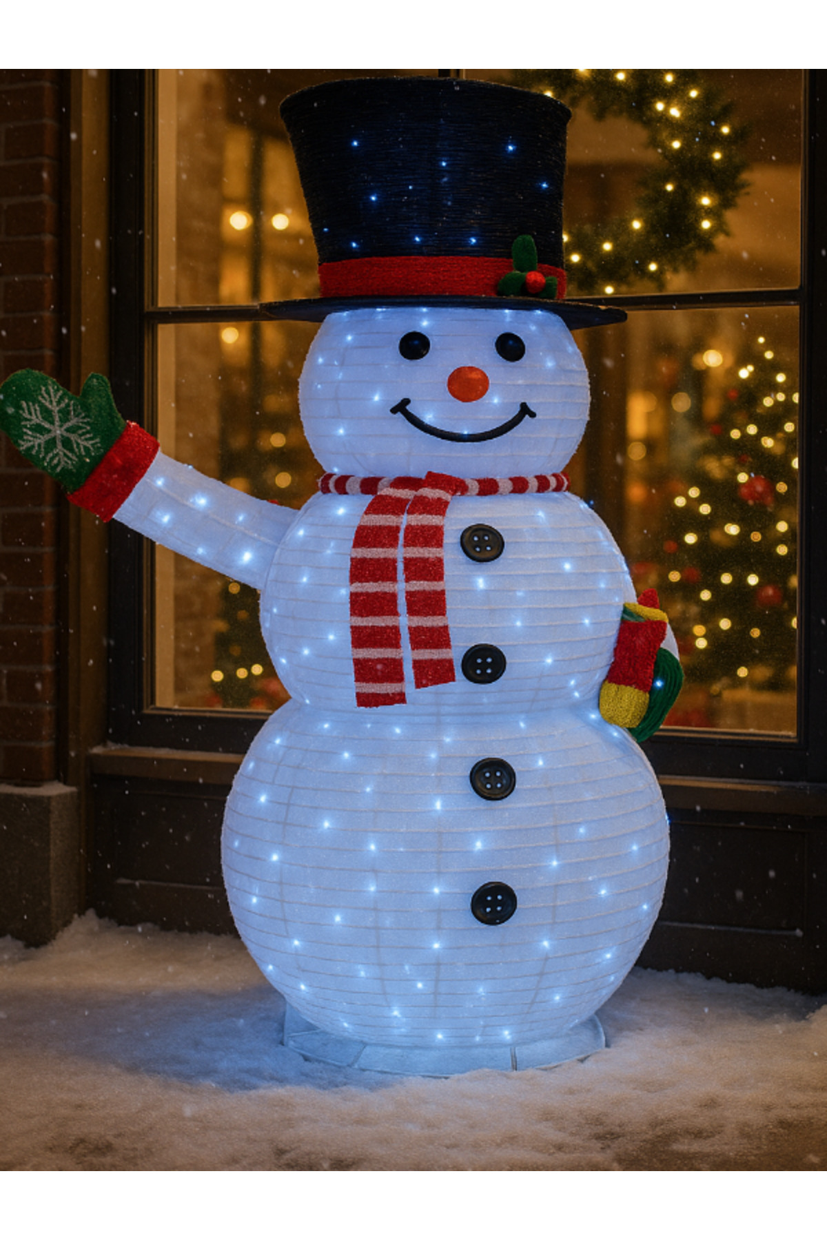 party mix LED Işıklı Kardan Adam 180 cm – Yılbaşı Dış Mekan / Noel