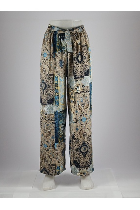 Opal Wear Etnik Desenli Dokuma Viskon Battal Pantolon Etek