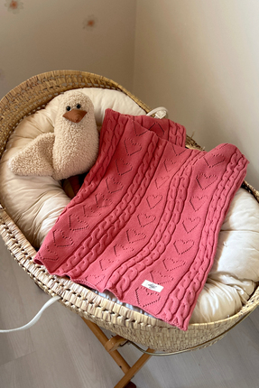 Digz fashion %100 Organic Cotton (GOTS) Pembe Bebek Battaniyesi