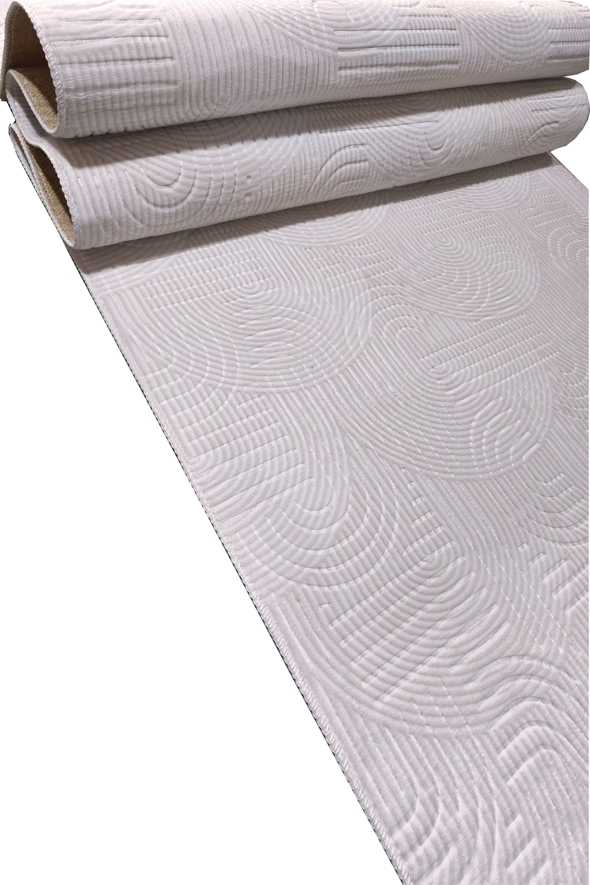 Washable Stainproof Anti-Slip Base Cutting Embossed Living Room Corridor Kitchen Carpet Kids Room Cream