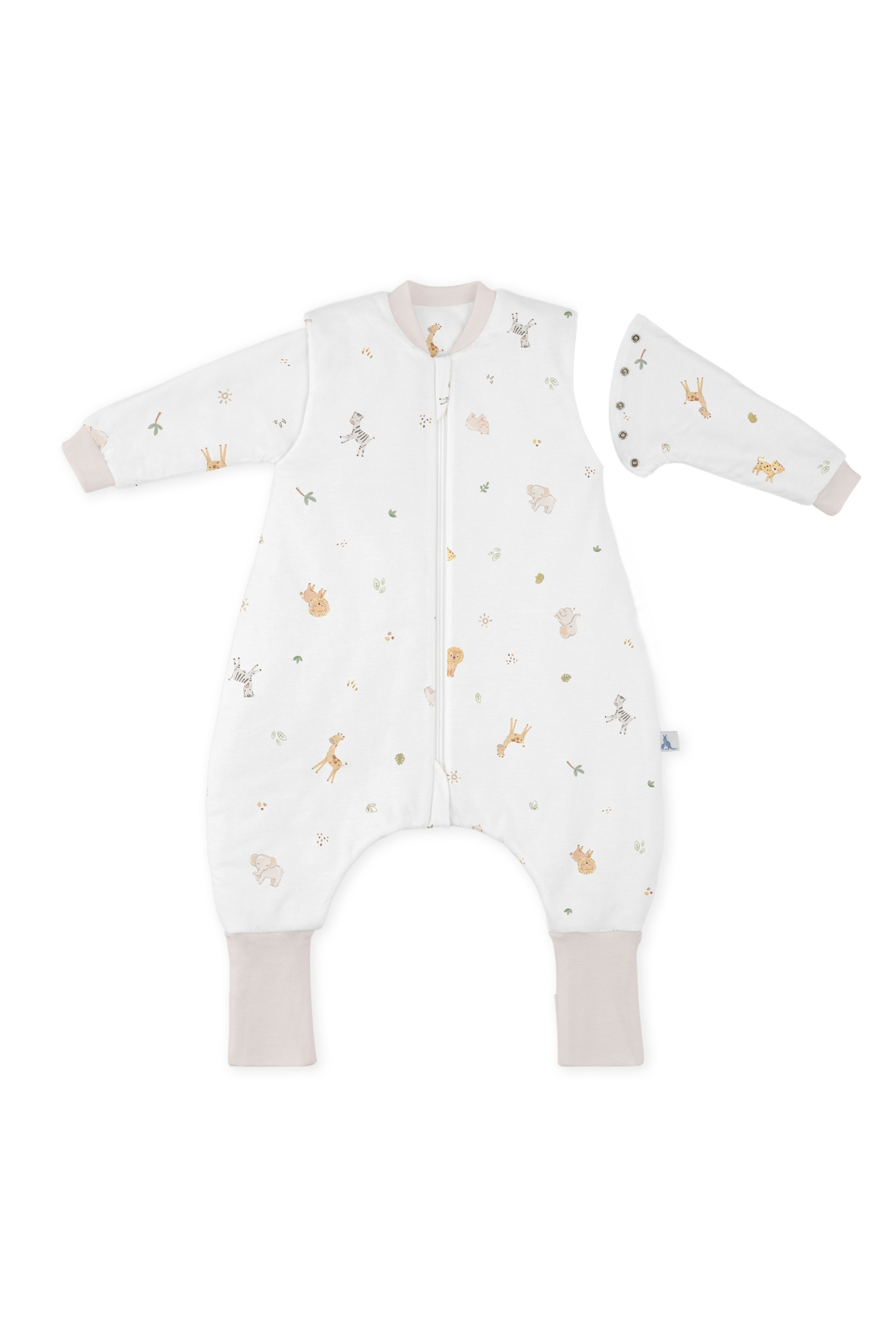 Baby Kids Winter Sleeping Bag 2.5 tog Modal Cotton Detachable Sleeves 0-10 Years - Safari