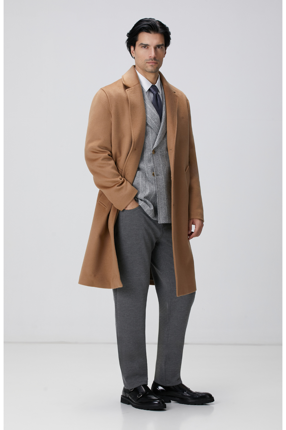 Network  Limited Camel Yün Palto - Görsel 3