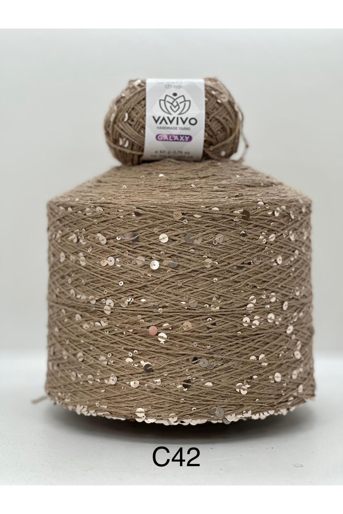 VAVIVO HANDKNITTING YARNS VAVIVO GALAXY 3+6 MM İRİ PULLU EL ÖRGÜ VE ÇANTA İPLİĞİ