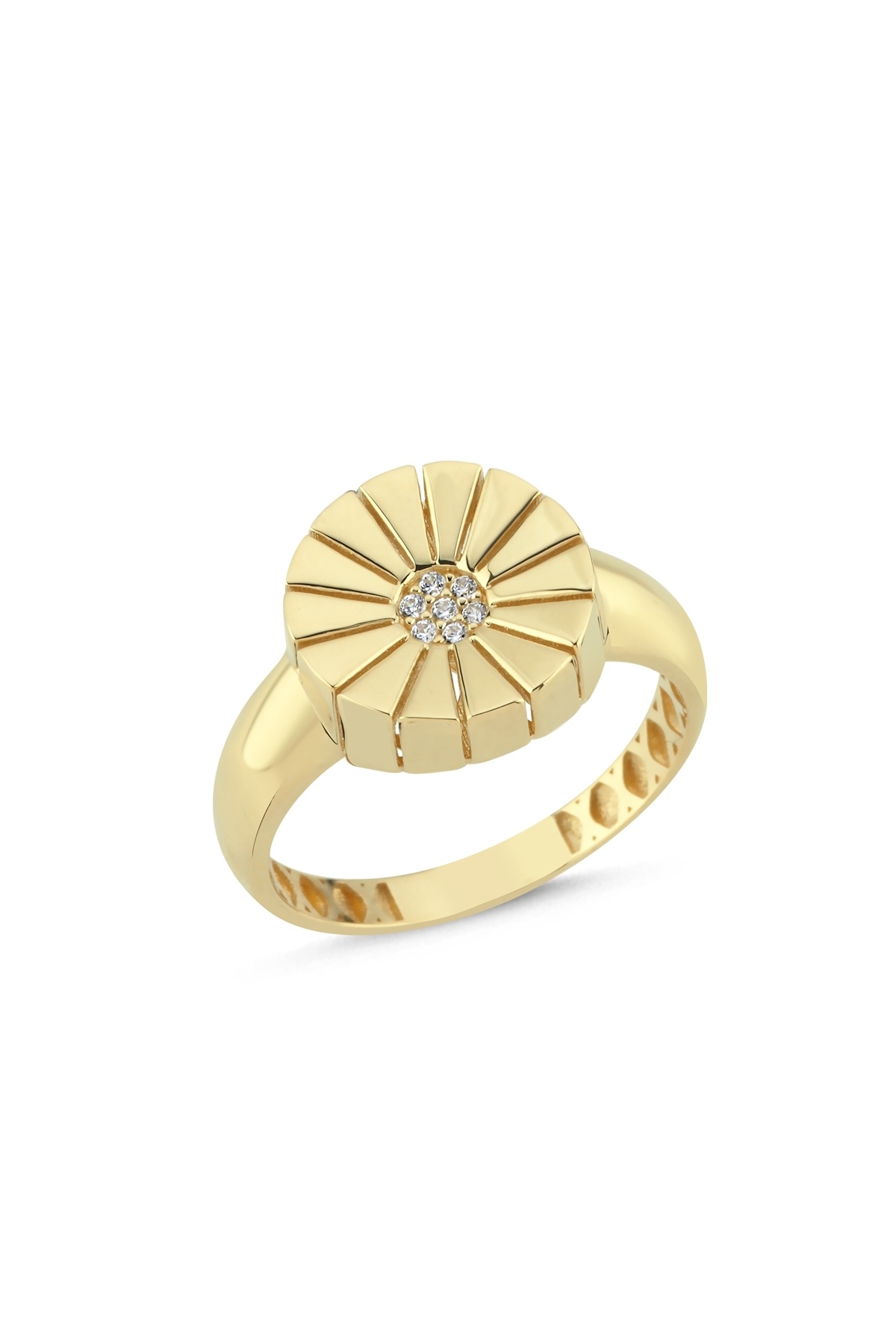 Aypa Mücevher 14 Ayar Altın Papatya Yüzük