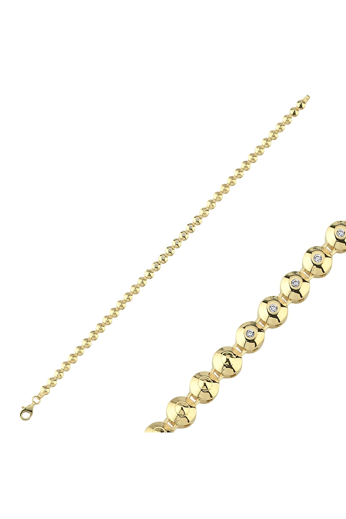 Aypa Mücevher 14 Ayar Taşlı Altın Bileklik