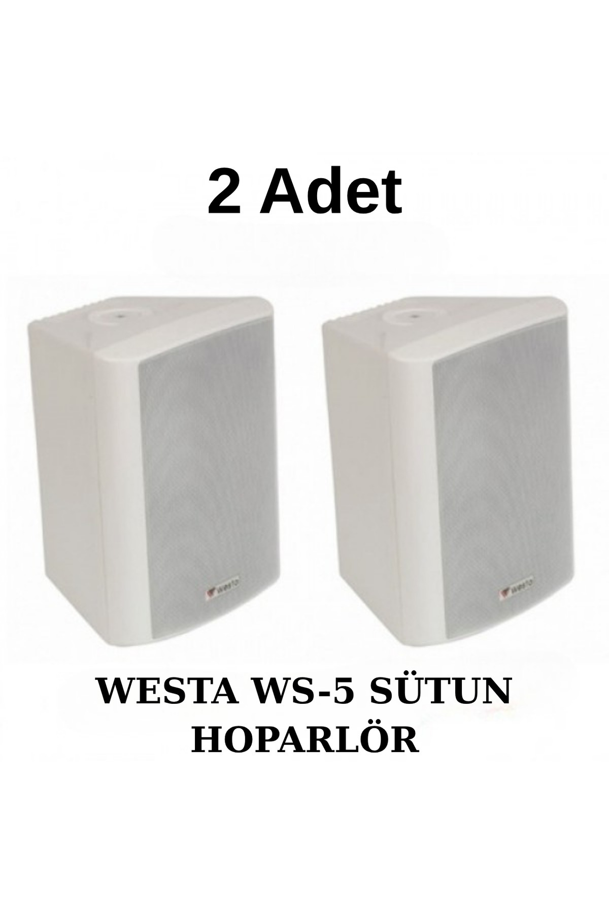 Westa WS-5 TW 13 cm Trafolu Plastik Kabin Hoparlör – Beyaz, 125 W (2 Adet)