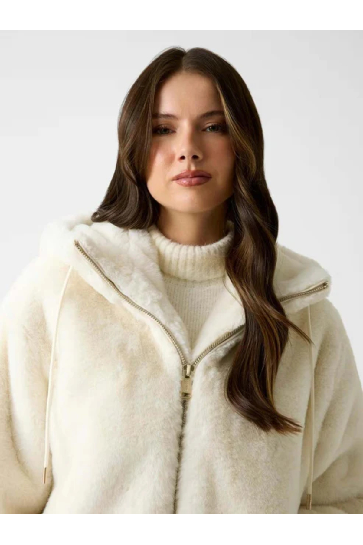 Guess  Lucrezia Kadın Beyaz Kürk W5BL66W3890-G012 - Görsel 2