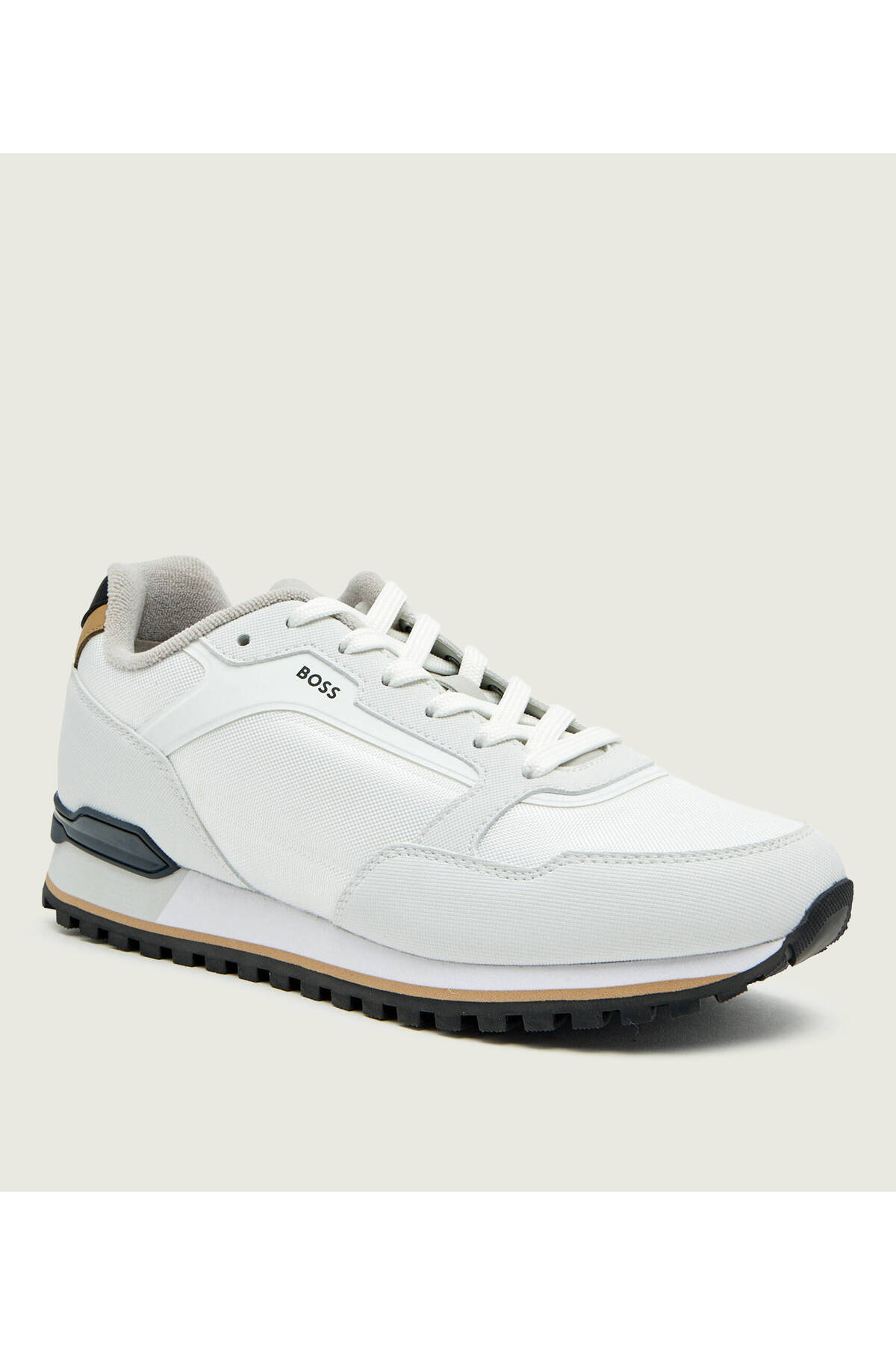 باس کفش کتانی مردانه چرم پاشنه بلند، بنددار، راحت، کف سفید، 50552914-122