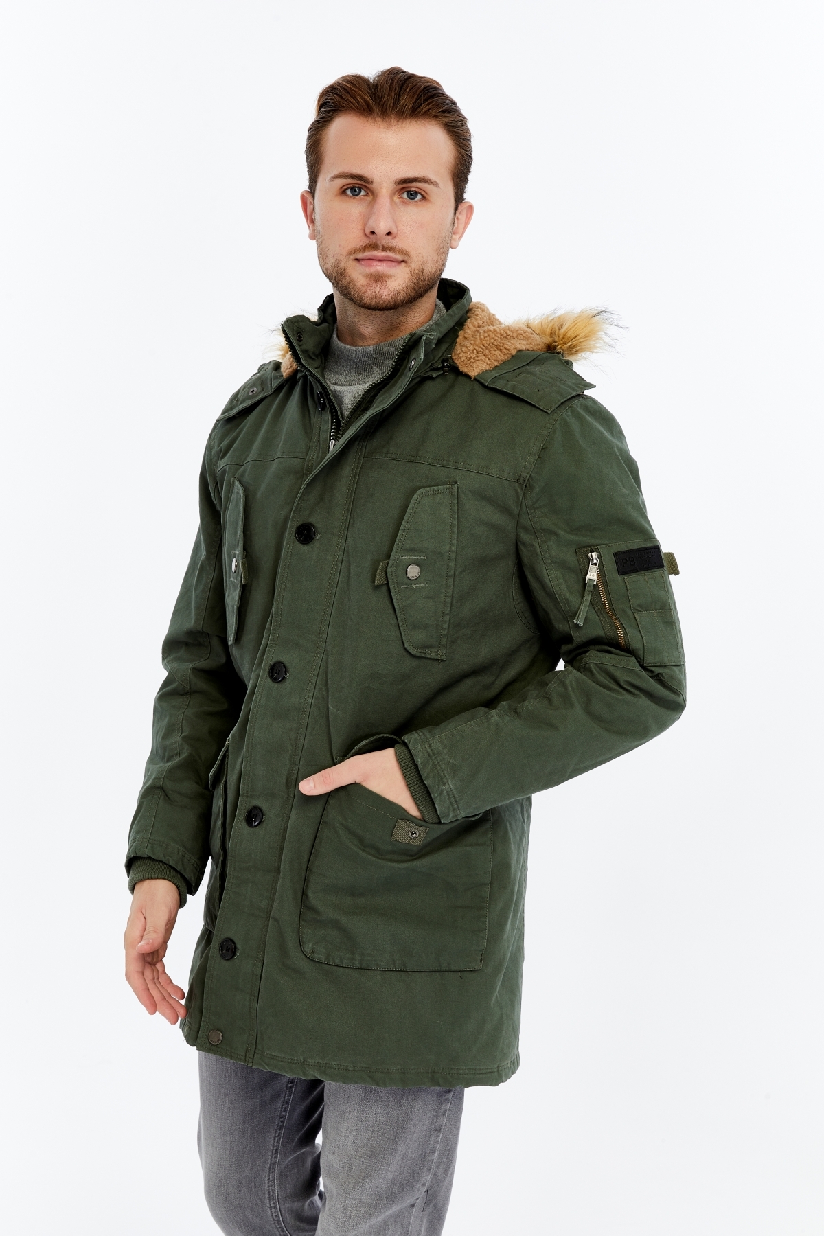 Let's Go 5613 Haki Su İticili Rüzgar Geçirmez Parka Mont - Fiyatı