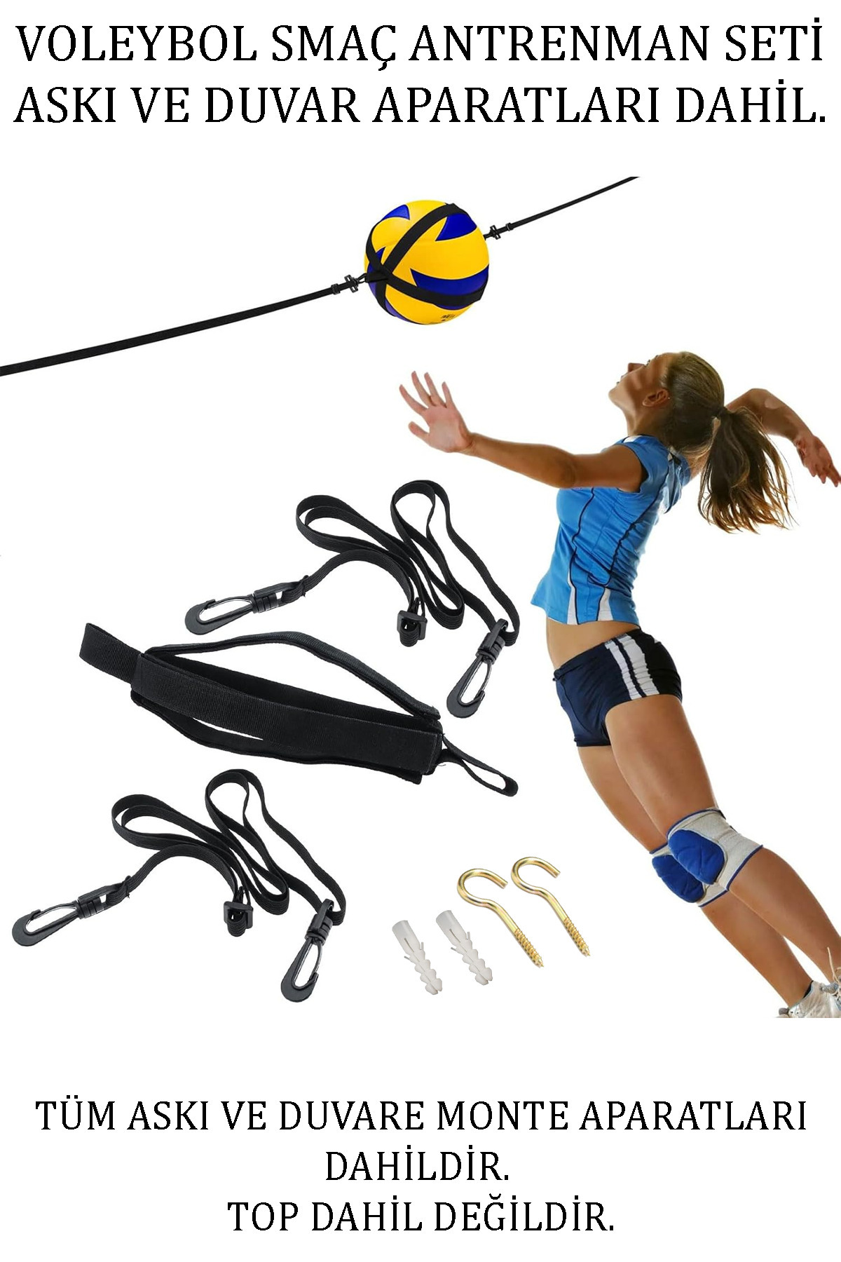 GAZELMANYA Voleybol Smaç Aparatı Smaç Eğitim Sistemi Voleybol Smaç Antrenman Seti Voleybol Topu Askı Seti