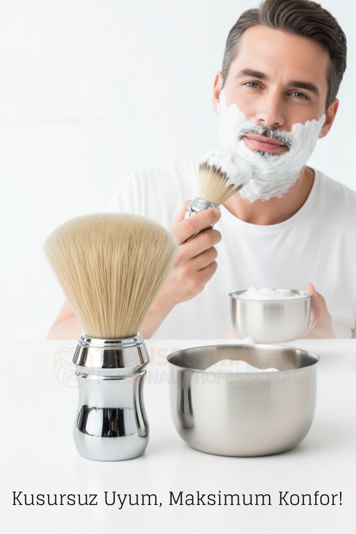 Transformacion Klasik Tıraş Seti – Krom Parlak Saplı Fırça & 304 Paslanmaz Çelik Tıraş Tası 722374