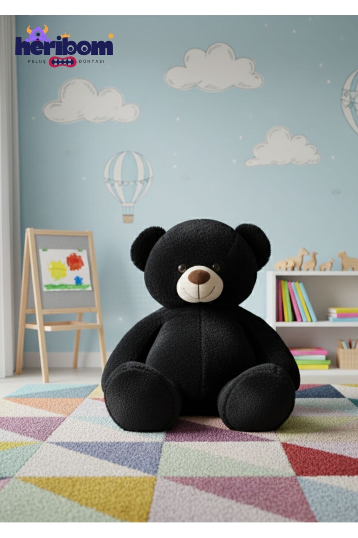 Heribom 90 Cm Peluş Ayı Büyük Boy - Sevgili Hediye- Doğum Günü Hediyesi fotoğrafı 2 (önizleme)