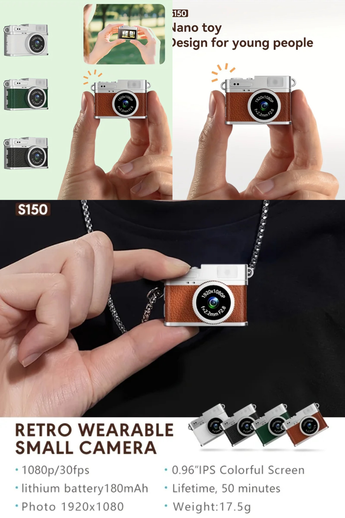 beemen Retro Ekranlı Mini Dijital Kamera 1920*1800P F2.8 Fotoğraf Ve Video Çekme Özelliği