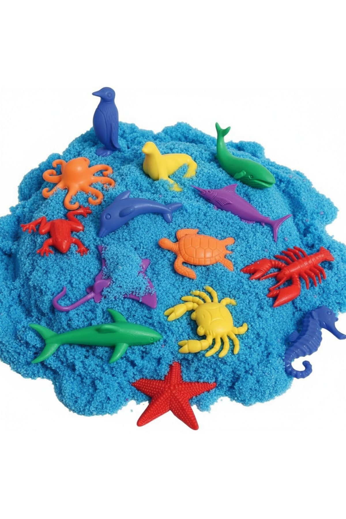 Colorful Sea Creatures Set – Montessori Sensory Game and Exploration Figures (14)