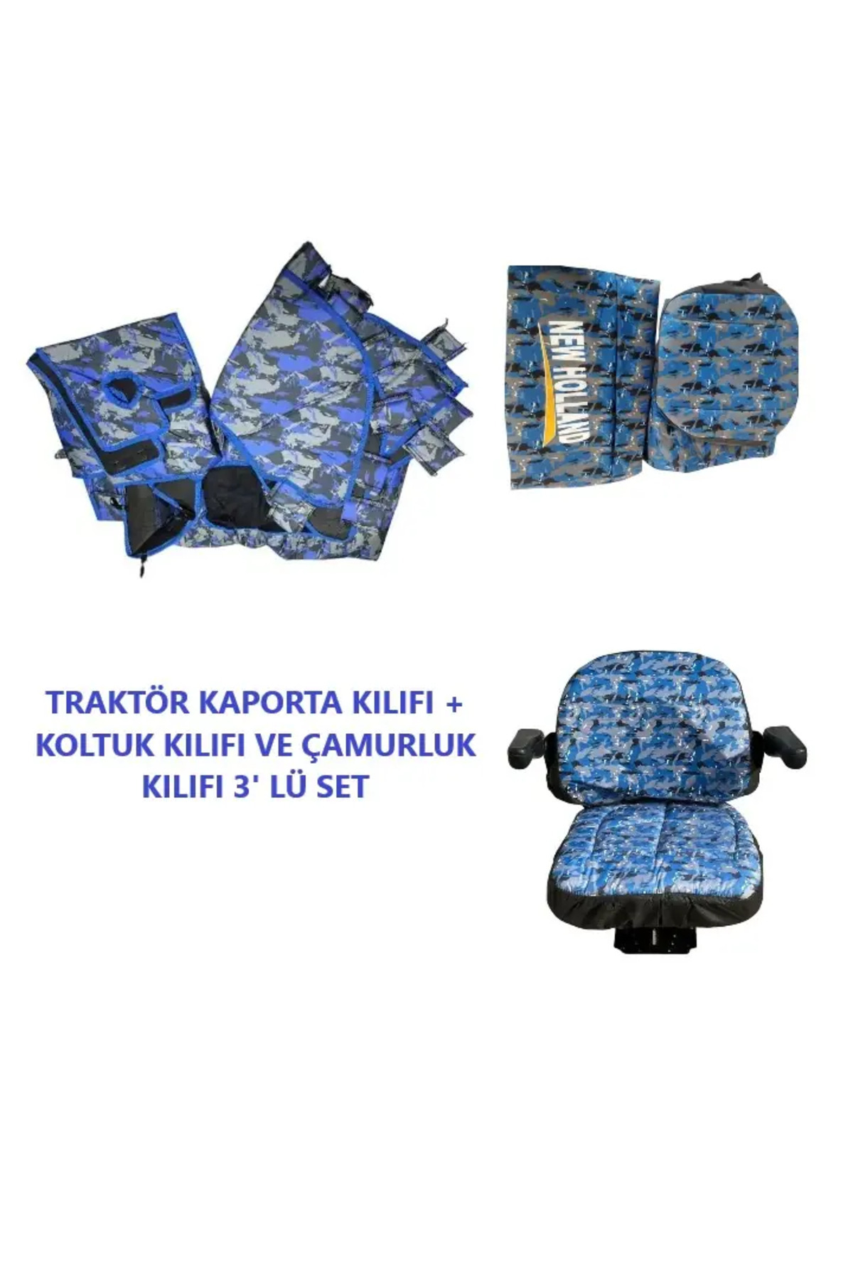 TarımGaraj New Holland T 4.80 Bahçe Tipi Traktör Kılıfı Branda Kaporta ve Koltuk Kılıfı+Çamurluk Kılıfı