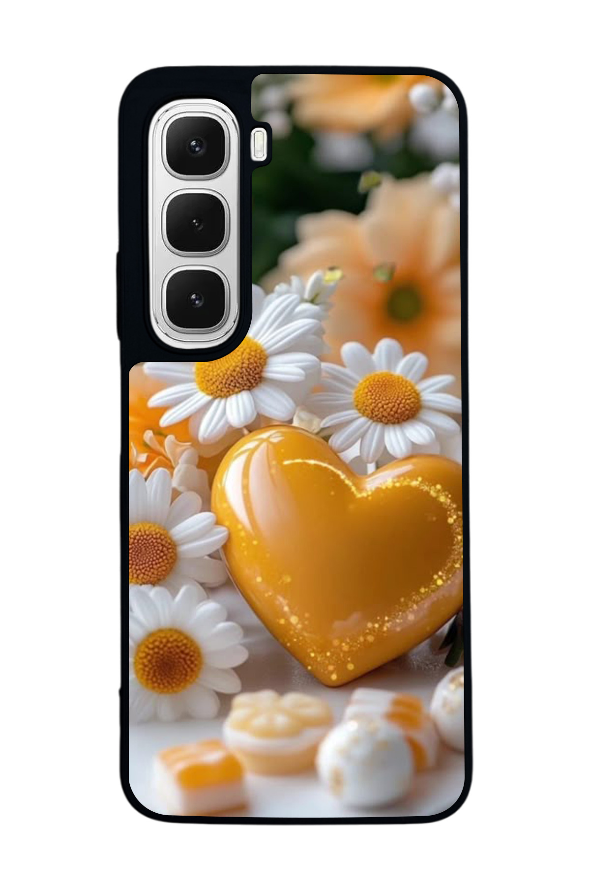 Infinix hot 60i Compatible Printed, Matt Black,Soft Silicone, Protective,Shock Absorbing Cover,Case