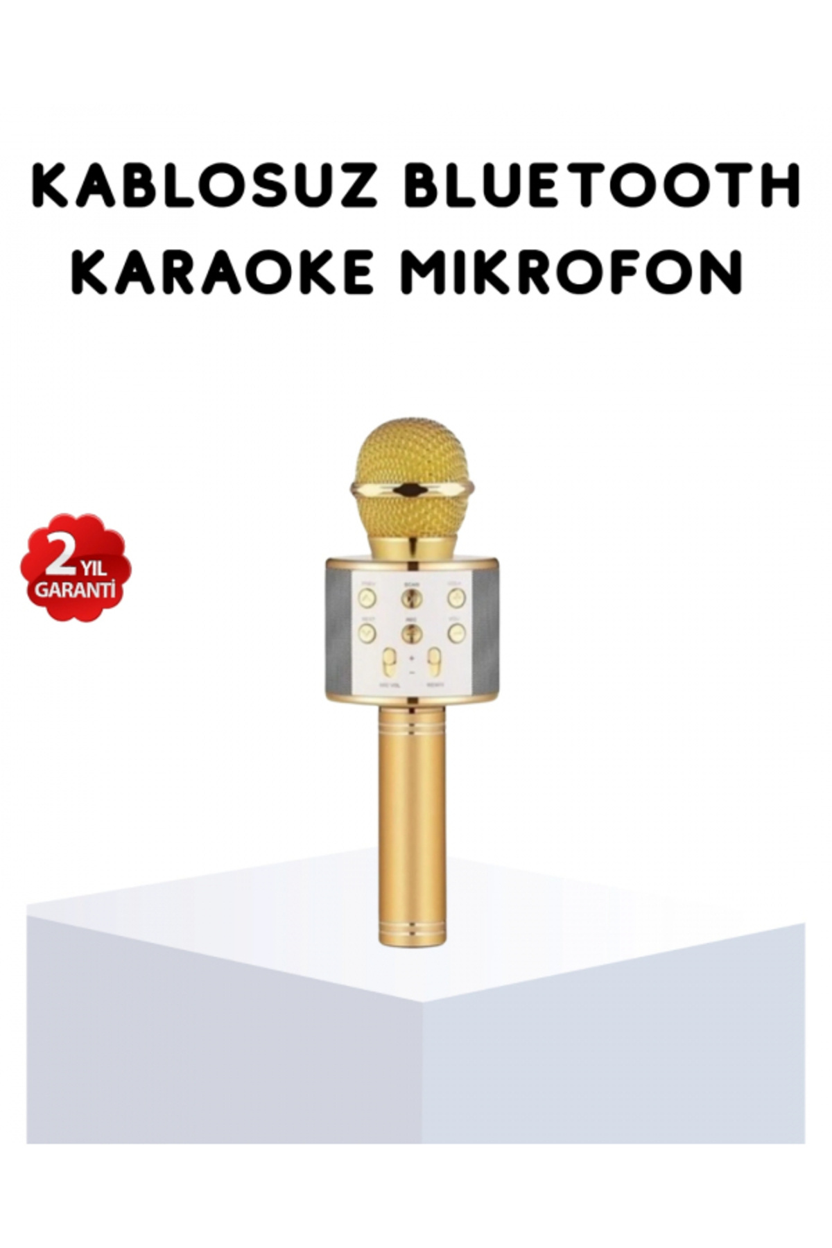 SELFBUYSELL Karaoke Mikrofonu Bluetooth Usb Aux Girişli Yankı Efektli