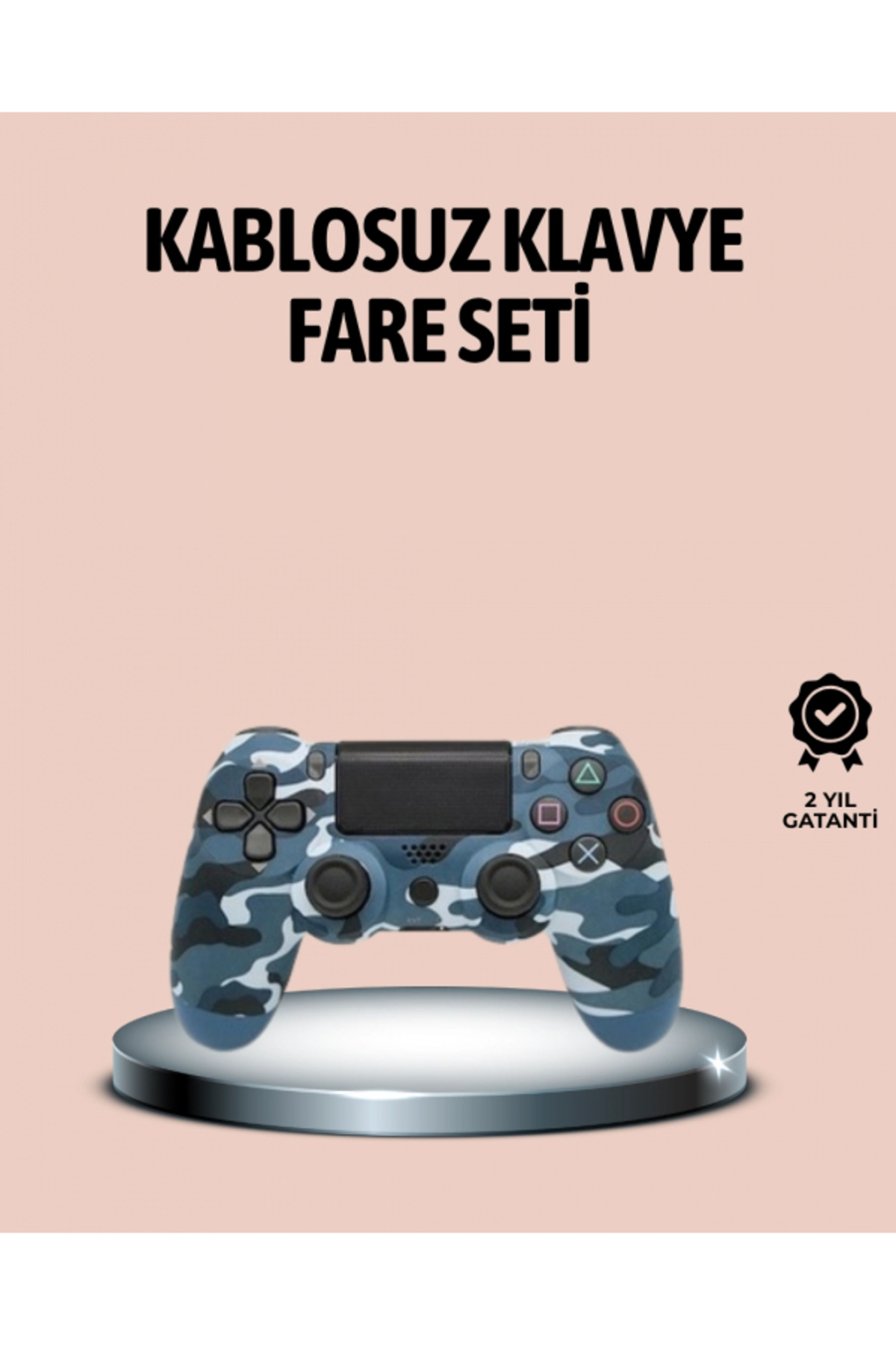 SELFBUYSELL Bluetooth Kablosuz Ps4 Gamepad Çift Motorlu Siyah Controller