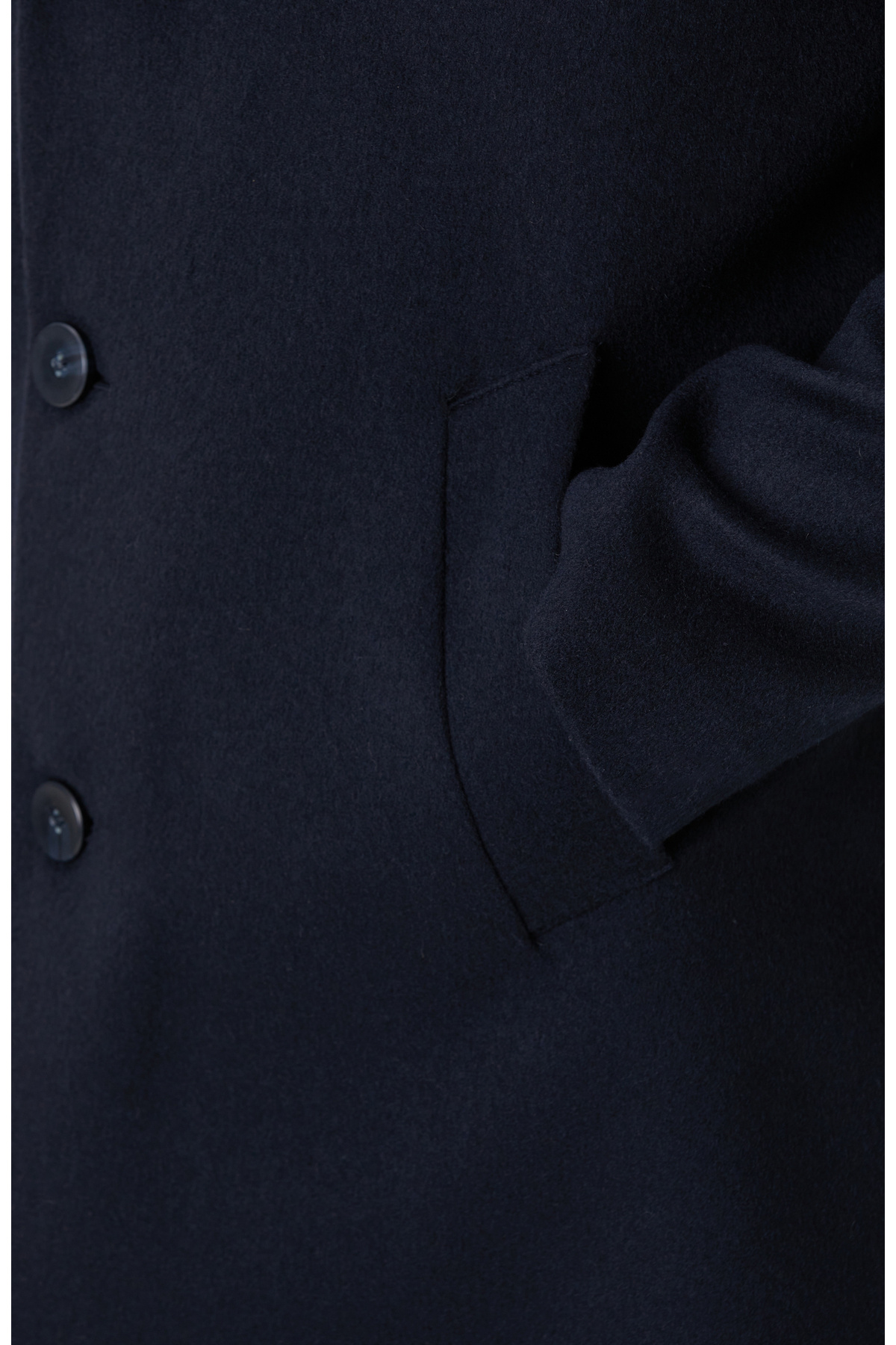 Network  Lacivert Yün Mix Palto - Görsel 7