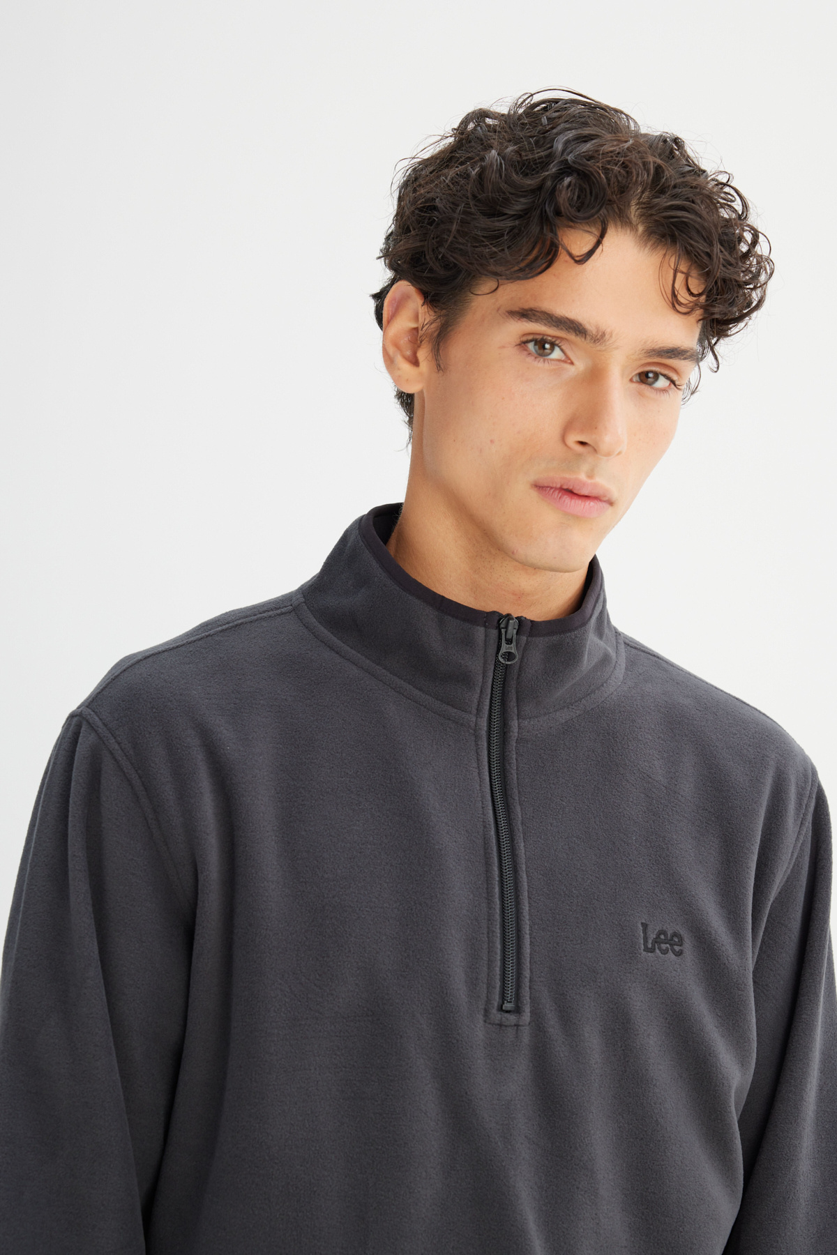 Lee Regular Fit Normal Kesim Fermuarlı Dik Yaka Polar görsel 4