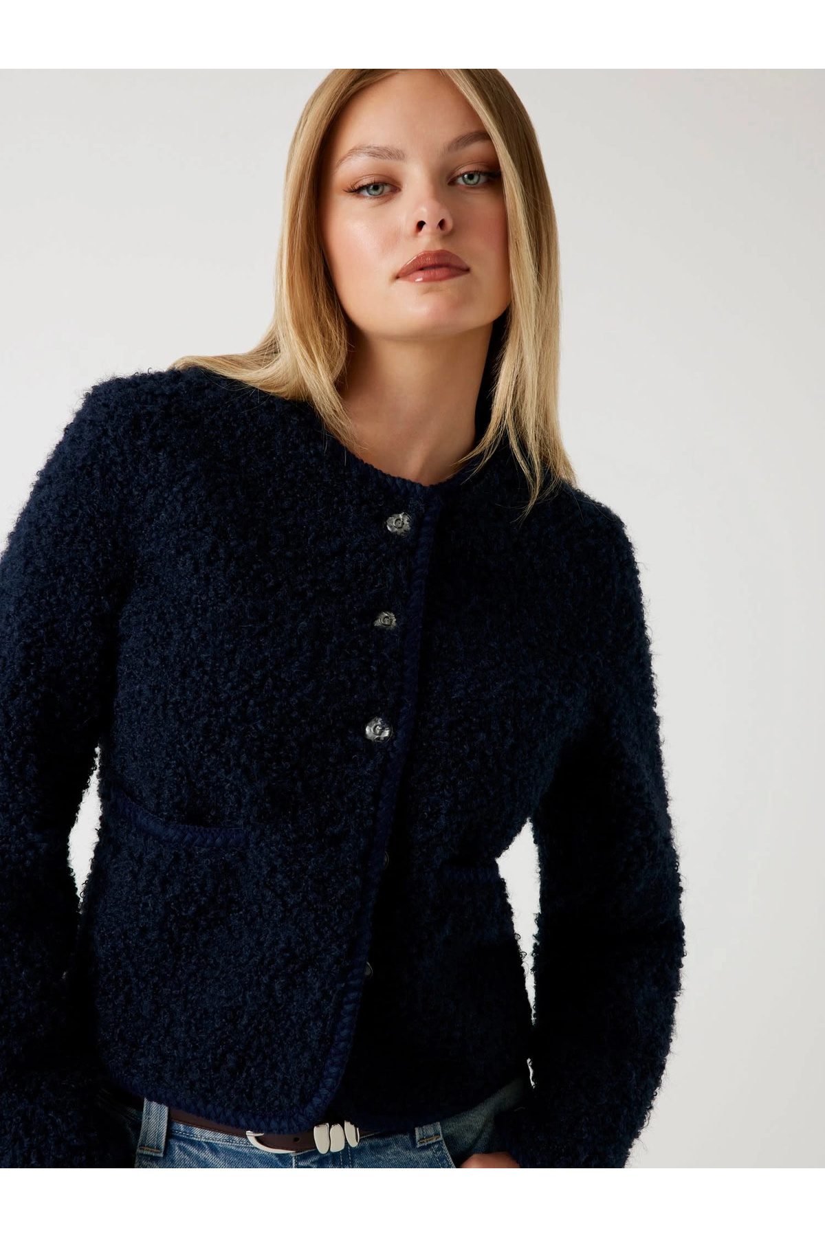 Guess Ivana Kadın Mavi Kürk W5BL69W3860-G77G görsel 5