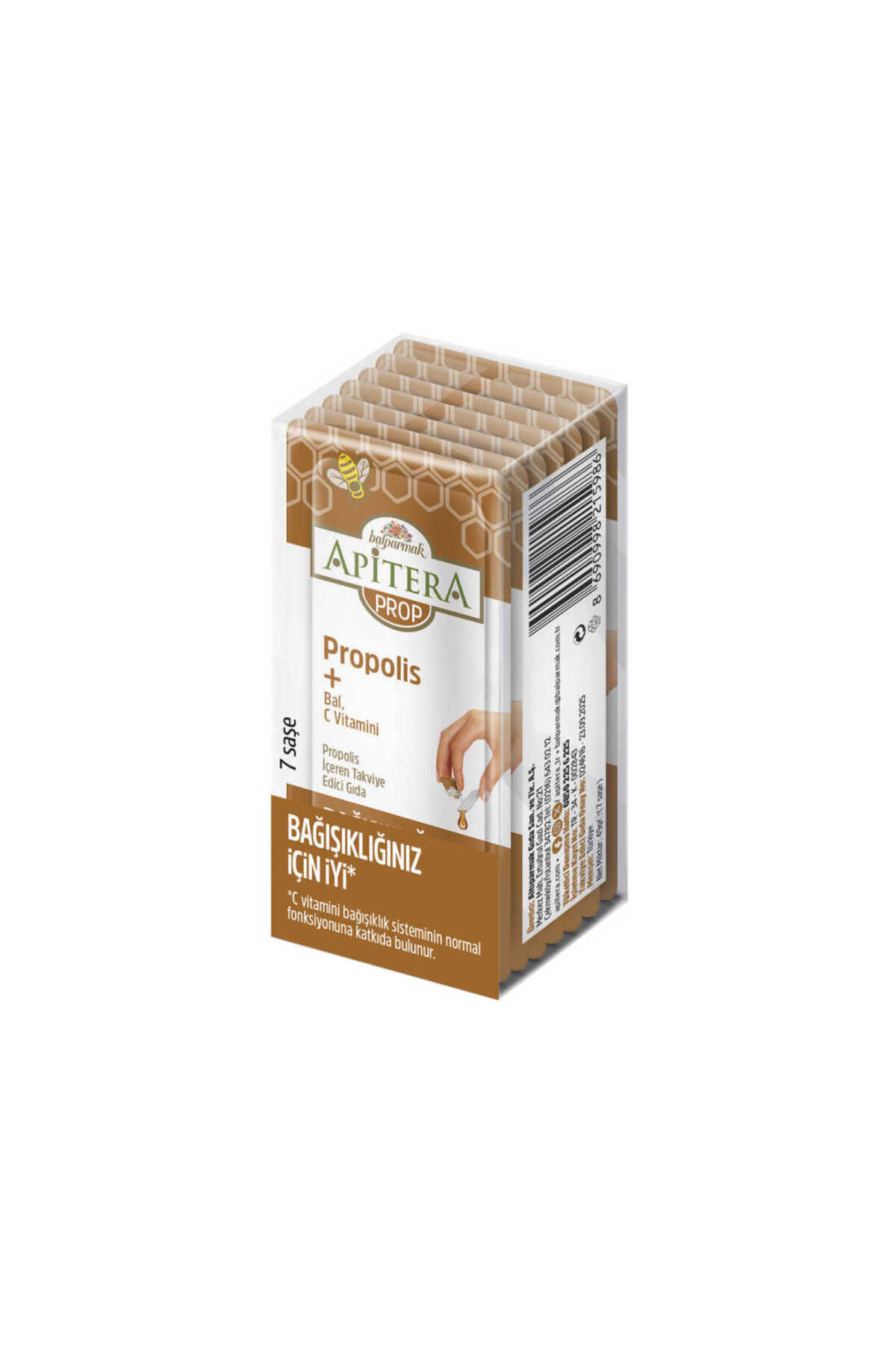 Apitera PROP Doğal Bal, C Vitamini ve 175 mg Propolis İçeren Takviye ...