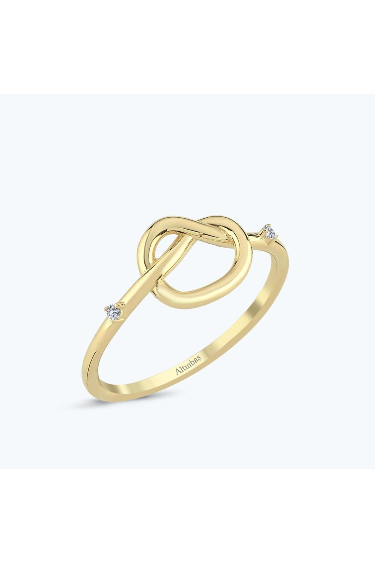 Altınbaş Altın Taşlı Düğüm Yüzük