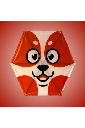 GÜLEN UÇURTMA Naylon Altıgen Uçurtma / Köpekcik