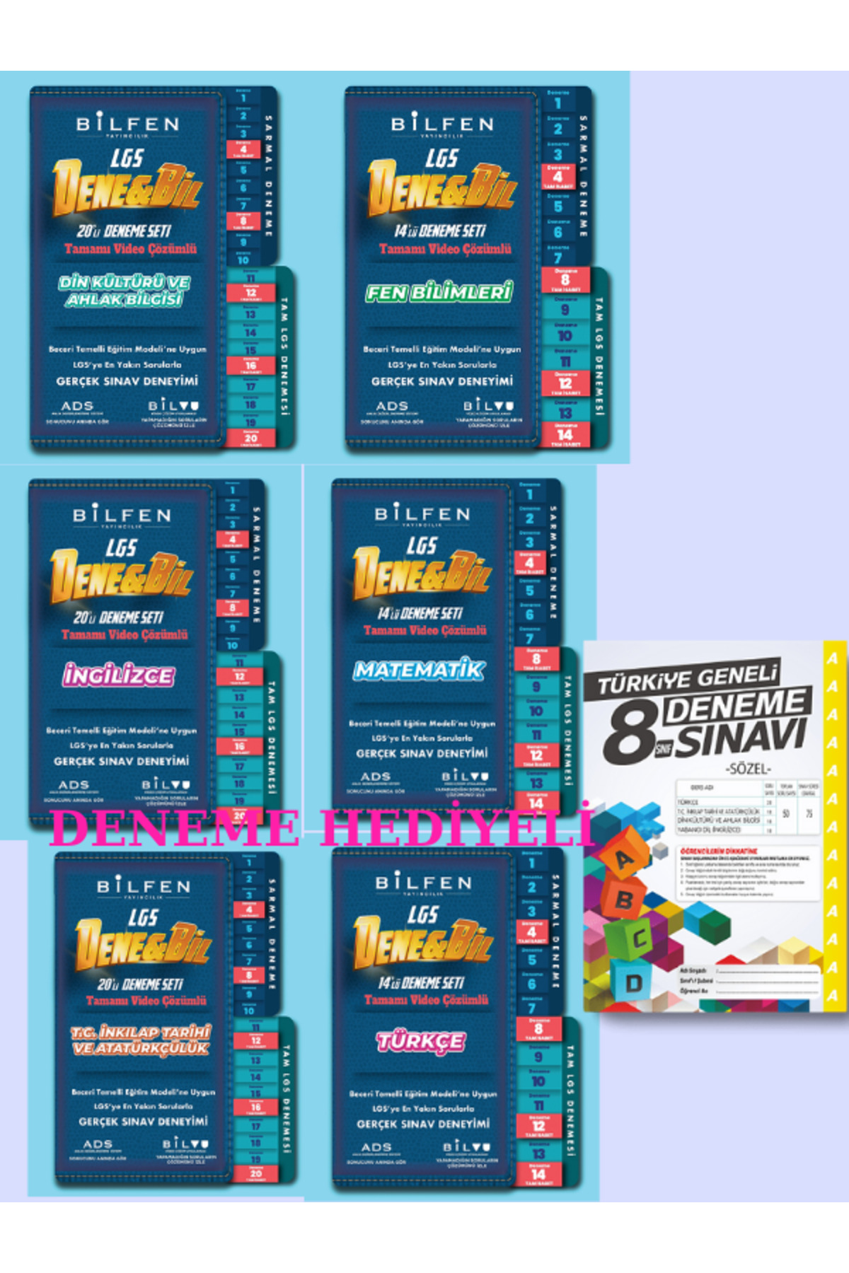 ミステリーランド 計28冊セット Bilfen Yayıncılık 8.SINIF DENEBİL DENEME SETİ (tüm dersler 6 kitap