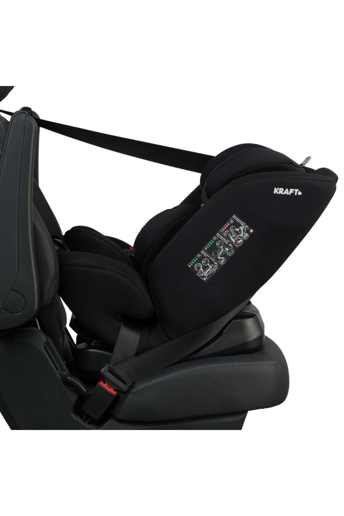 Kraft Turbo i-Size 40-150 cm (0-36 Kg) Oto Koltuğu Gri fotoğrafı 6 (önizleme)