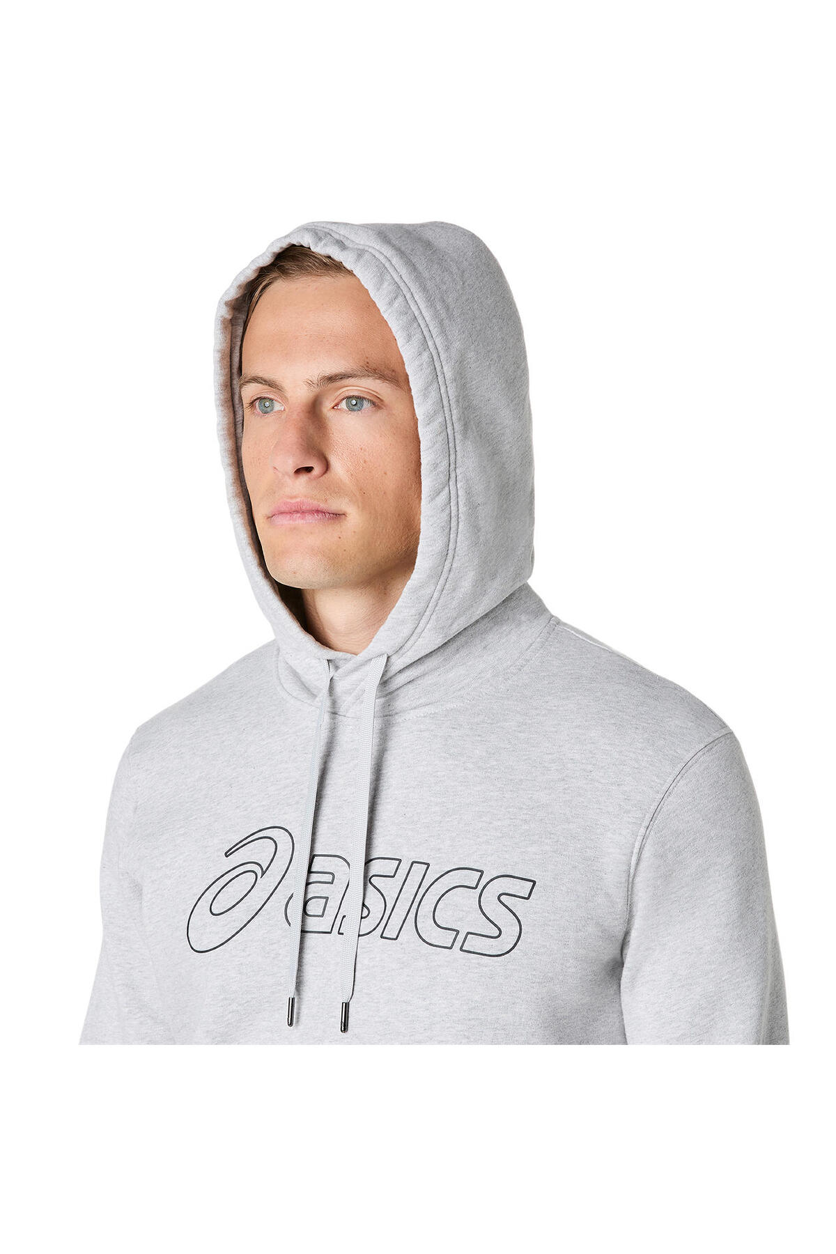 Asics 2031E187-020 OTH HOODIE Gri Normal Düz Erkek Sweatshırt görsel 6