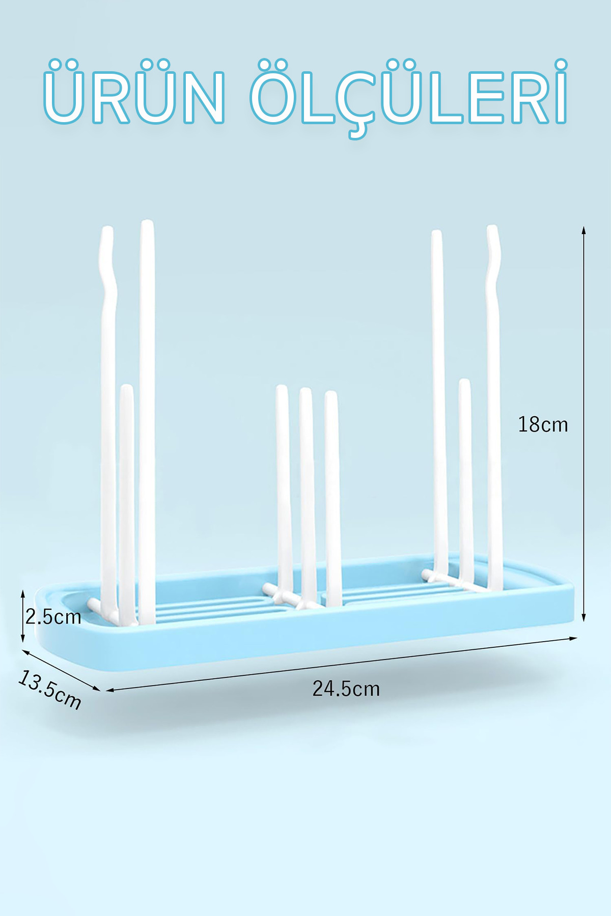 Factorial Biberon Kurutma Standı Ve Biberon Emzik Temizleyici Fırça Set Şişe Suluk Emzik Asma Temizleme Aparat fotoğrafı 2 (önizleme)