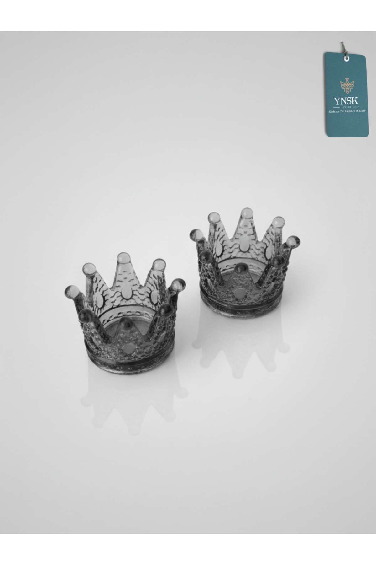 Luxury | Royal Crown | 2-Piece Candle Holder and Tealight Candle Holder